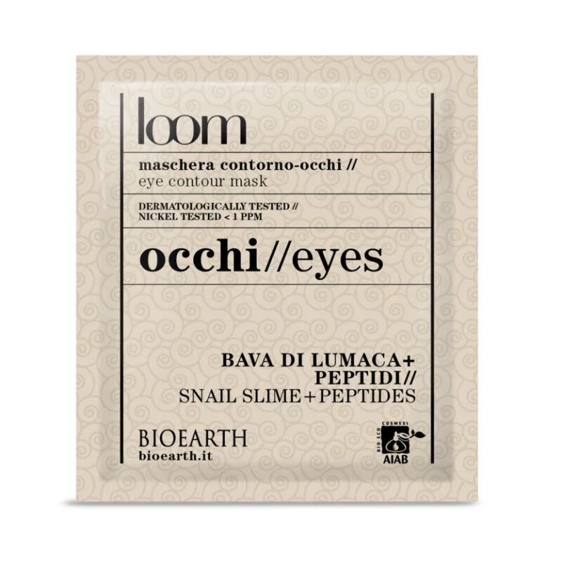 bioearth Contorno Occhi Maschera Contorno Occhi Rinfrescante ed Illuminante alla Bava di Lumaca e Peptidi