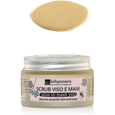 la saponaria Nice to Meet You Scrub Mousse Morbida Leggera per Viso e Mani la saponaria Nice to Meet You Scrub Mousse Morbida Leggera per Viso e Mani