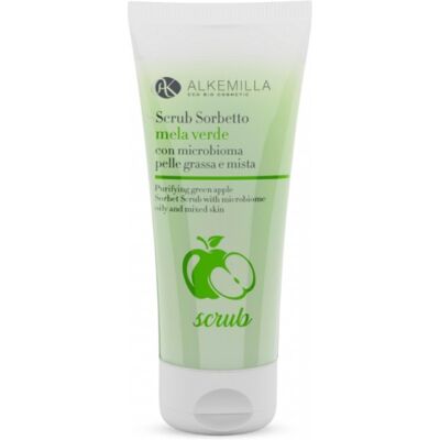 Alkemilla Scrub sorbetto alla mela verde – Esfoliante riequilibrante per pelli grasse e miste Alkemilla Scrub sorbetto alla mela verde – Esfoliante riequilibrante per pelli grasse e miste