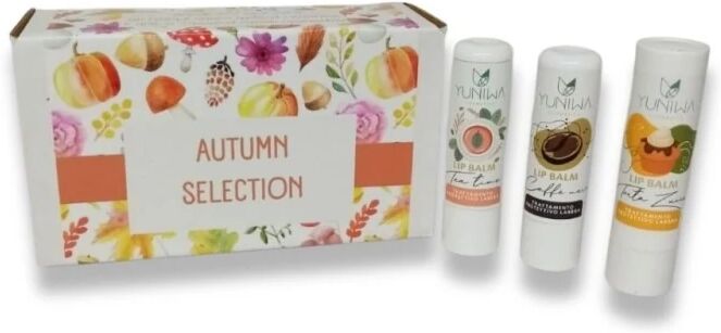 yuniwa cosmetics idee regalo set lipbalm autumn selection