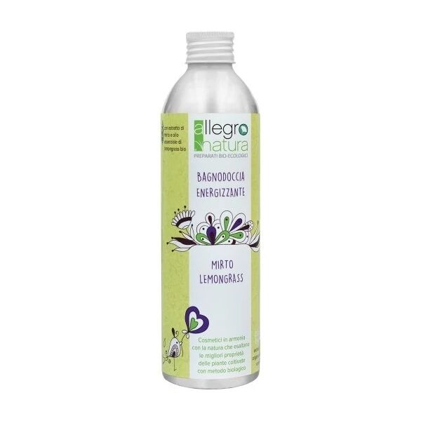 allegro natura bagnoschiuma bio bagnodoccia energizzante al mirto e lemongrass