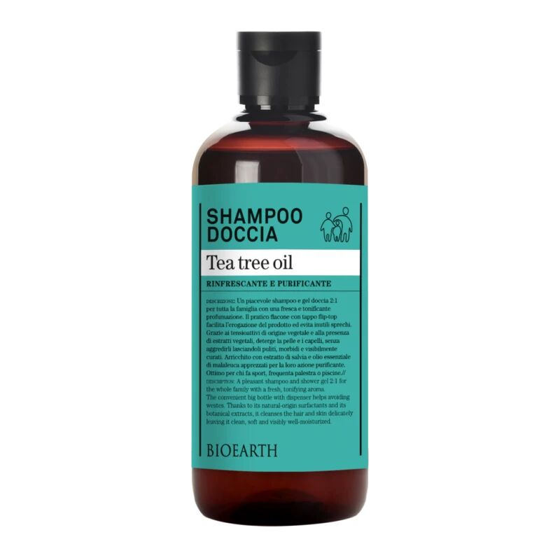 bioearth Bagnoschiuma Bio Shampoo Doccia all'Olio di Tea Tree