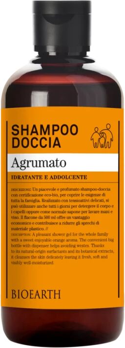 bioearth Bagnoschiuma Bio Shampoo Doccia Vegan Agrumato