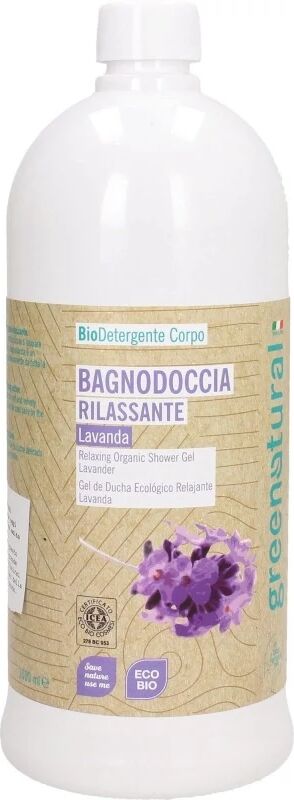 greenatural Bagnoschiuma Bio Bagnodoccia alla Lavanda 1 LT