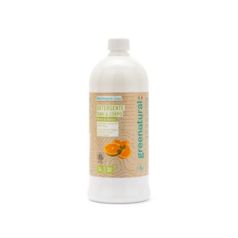 greenatural Saponi Detergente Delicato Arancio e Menta per Mani e Corpo