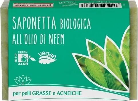 fior di loto Saponi Saponetta all'Olio di Neem per Pelli Grasse ed Acneiche