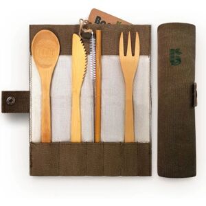 bambaw idee regalo set di posate in bamboo con custodia in cotone