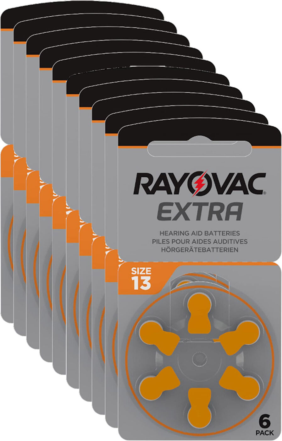 RAYOVAC 60 Pile per Apparecchi Acustici  Extra PR48 13 Giallo