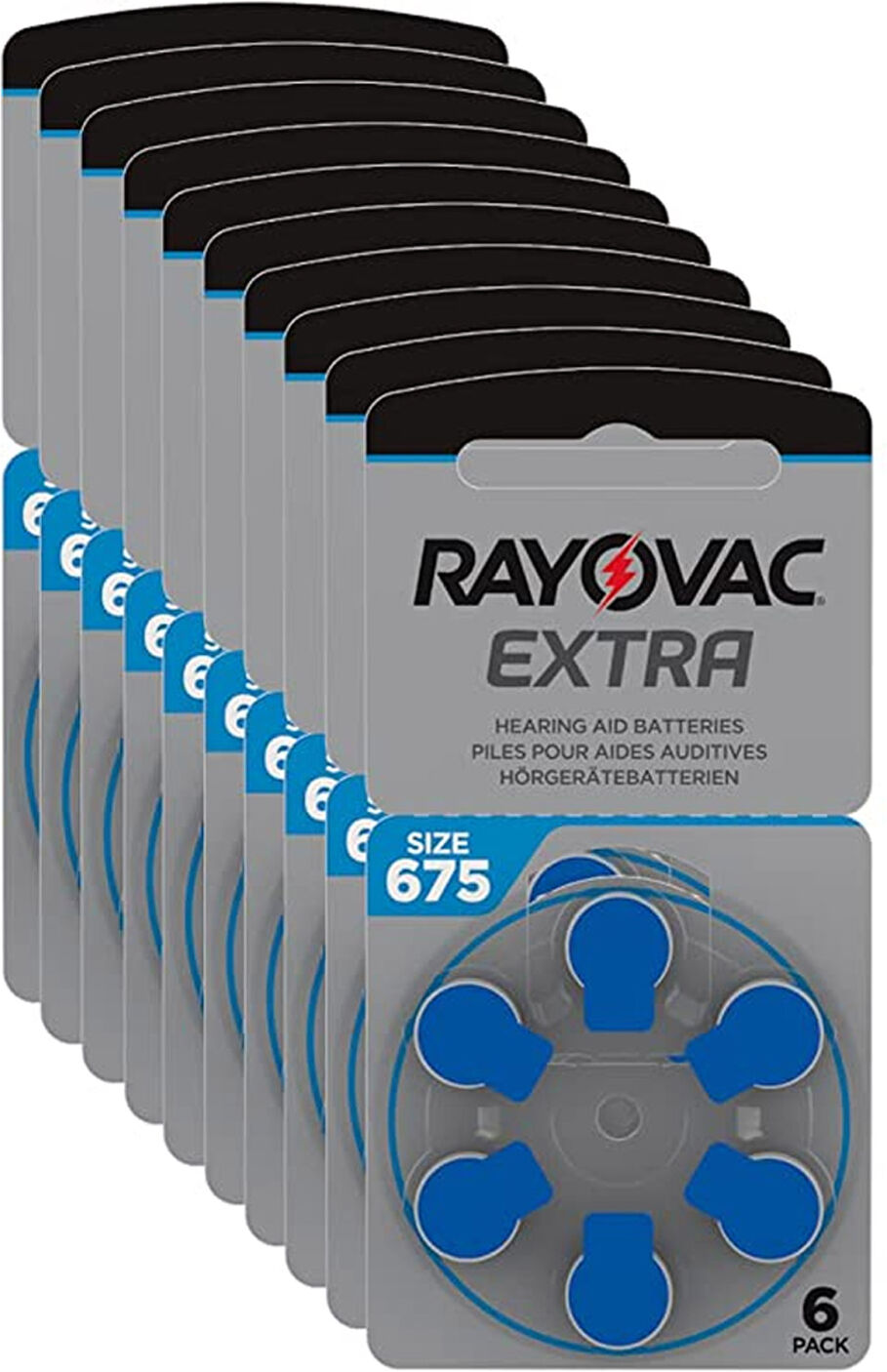 RAYOVAC 60 Pile per Apparecchi Acustici  Extra PR44 675 Blu