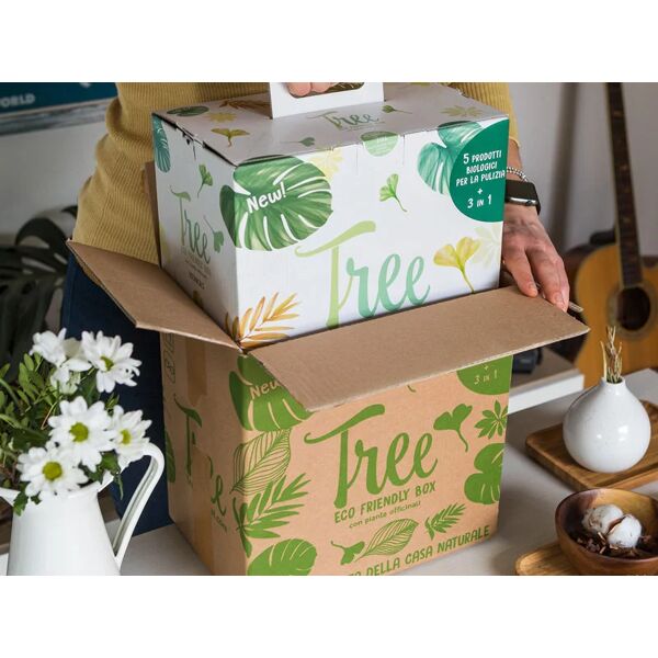 smartbox 100% bio: 2 box con prodotti naturali per la pulizia della casa con tree