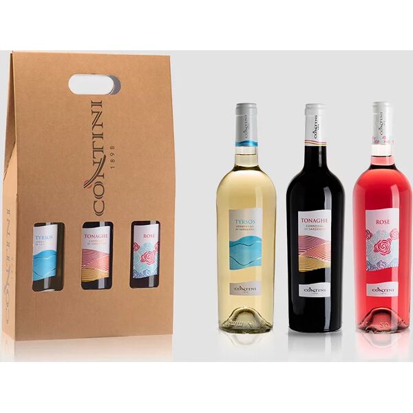 smartbox profumi di sardegna: box tradizione con 3 vini doc e igt cantina contini a casa tua