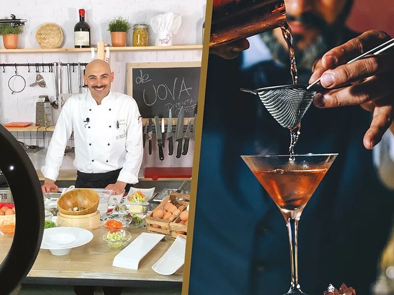 smartbox lezioni online: 1 corso di cucina professionale e 1 corso di bartending