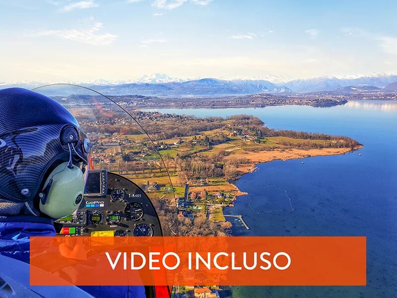 smartbox volo in autogiro tandem sul lago d'orta in piemonte con foto e video ricordo