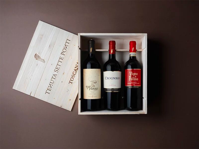 smartbox i migliori vini della costa toscana: 3 bottiglie della tenuta sette ponti a domicilio