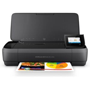 HP Officejet 250 Stampante Poratile A Getto D'Inchiostro Nero e Colore Formato A4, Capacità 50 Fogli, USB e WIFI