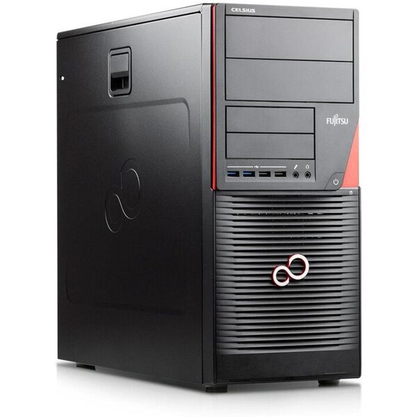 fujitsu celsius w550 pc computer tower workstation intel core i7-6700 ram 16gb ssd 512gb freedos (ricondizionato grado a)