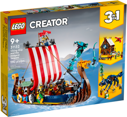 31132 Lego Creator Nave Vichinga E Jormungandr