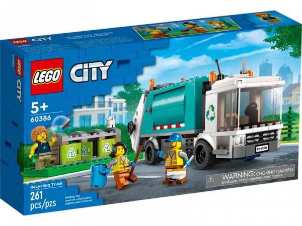 60386 Lego City Camion Per Il Riciclaggio Dei Rifiuti