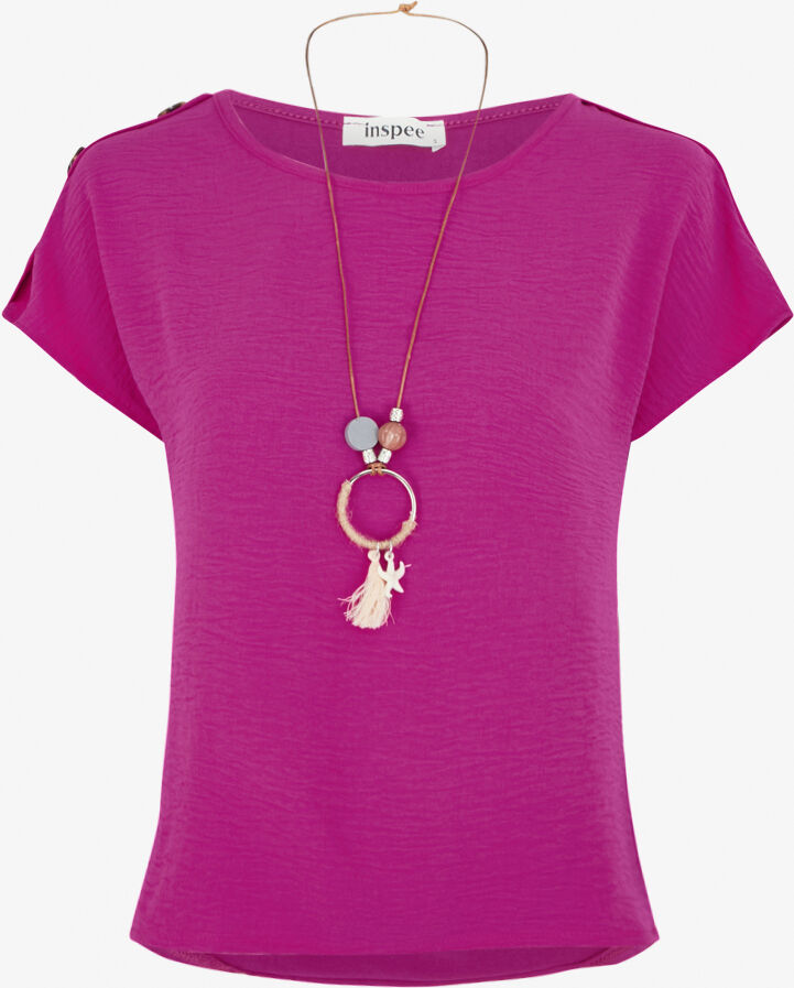 stand-prive.com top fluido a maniche corte con collana lunga violet 36