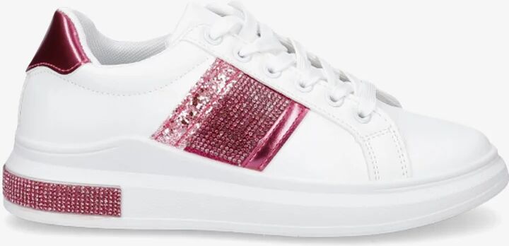 Stand-prive.com Sneakers con fasce glitterate Fushia 36