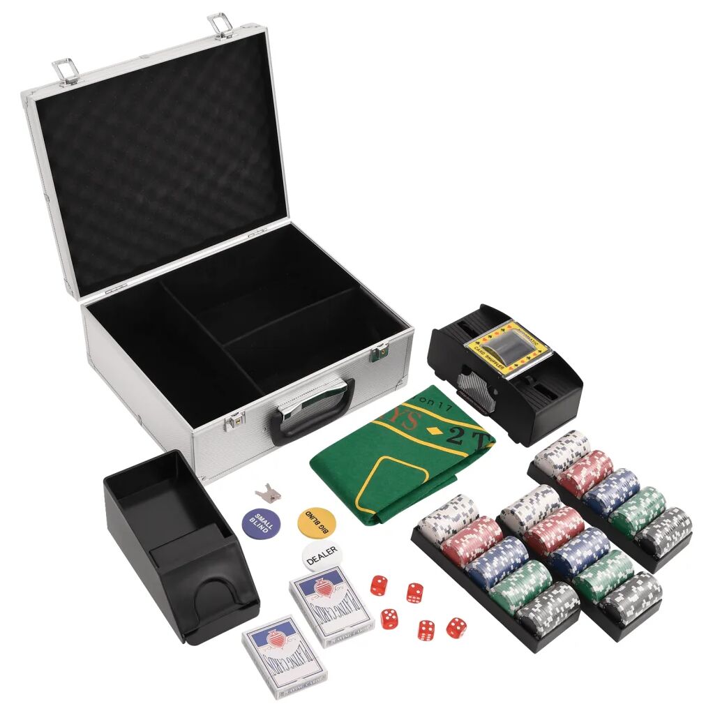 Vidaxl Set Di Fiches Da Poker 300 Pz 11,5 G