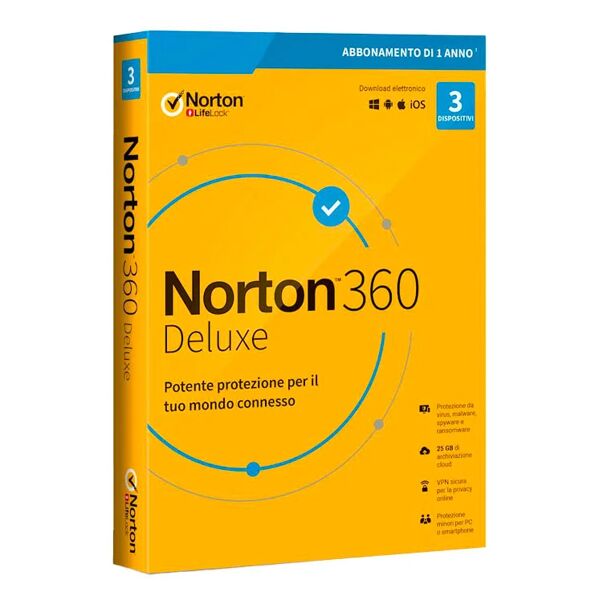 symantec norton 360 deluxe - 1 anno - 5