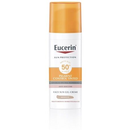 Eucerin Sun Pigment Control Tinted SPF 50+ Medium protezione solare gel crema colorata 50 ml