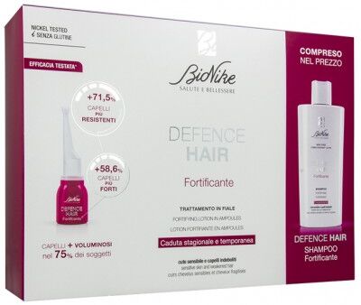 Bionike Defence Hair trattamento fortificante in fiale  contro la caduta dei capelli 21 fiale + shampoo