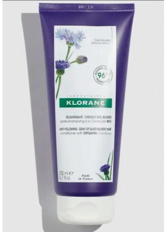 Klorane Balsamo alla centaurea per capelli bianchi grigi o biondo platino 200 ml