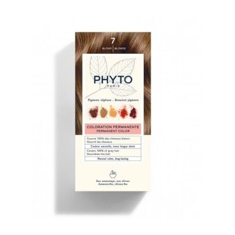 PHYTO Color Kit 7 Biondo tinta per capelli 1 latte 50 ml + 1 crema 50 ml + 1 maschera 12 ml