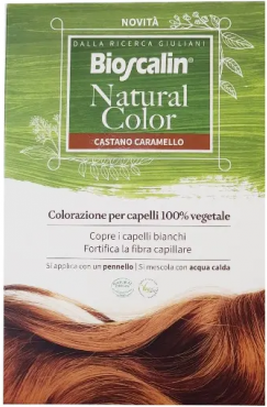 Giuliani Bioscalin Natural Color Castano Caramello tinta capelli fortificante 100% vegetale 70 g