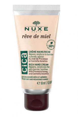 NUXE Reve de miel CICA Crema mani ricca per mani secche e rovinate 50 ml