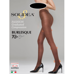 SOLIDEA BY CALZIFICIO PINELLI Solidea Burlesque Collant 70 den - Fantasia Nero Tg. S