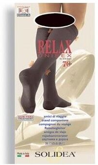 SOLIDEA BY CALZIFICIO PINELLI Solidea Relax gambaletto unisex compressione graduata 70 den tg.3 nero