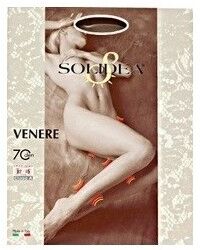 SOLIDEA BY CALZIFICIO PINELLI Solidea Venere Collant 70 den tuttonudo compressivo a maglia liscia tg. 4 nero