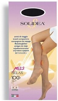 SOLIDEA BY CALZIFICIO PINELLI Solidea Gambaletto Miss Relax 100 Sheer Nero Tg. 2