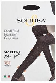 SOLIDEA BY CALZIFICIO PINELLI Solidea Marlene Pois 70 den Nero Opaco Tg. 2