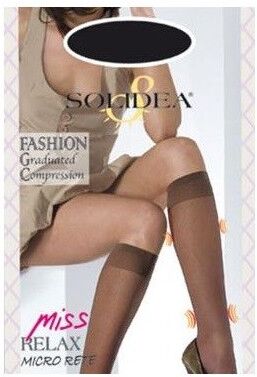 SOLIDEA BY CALZIFICIO PINELLI Solidea Gambaletto Microrete Miss Relax 70 Sheer Sabbia Tg.2