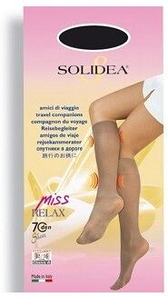 SOLIDEA BY CALZIFICIO PINELLI Solidea Miss Relax gambaletto compressione graduata 70 den tg.1S sabbia