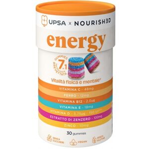 Upsa Italy Upsa X Nourished Energy 30 Gummies - Caramelle gommose per vitalità fisica e mentale