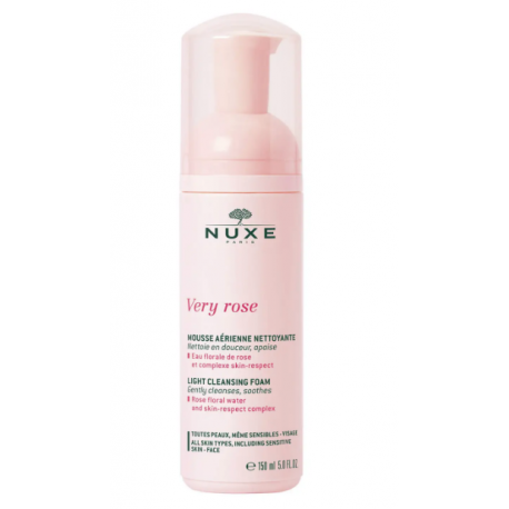 NUXE Very Rose Mousse leggera detergente per il viso alla rosa 150 ml