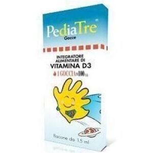 PEDIATRICA SRL PediaTre Gocce 7 ml - Integratore di Vitamina D3 per Bambini