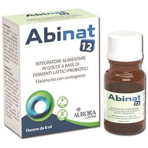 Aurora Biofarma Abinat12 integratore di fermenti lattici probiotici flaconcino con contagocce 8 ml