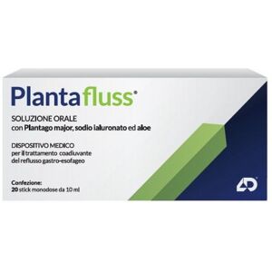 Farmacie Partenopee Plantafluss Idrogel integratore lenitivo per mucosa gastroesofagea 20 stick monodose da 10 ml