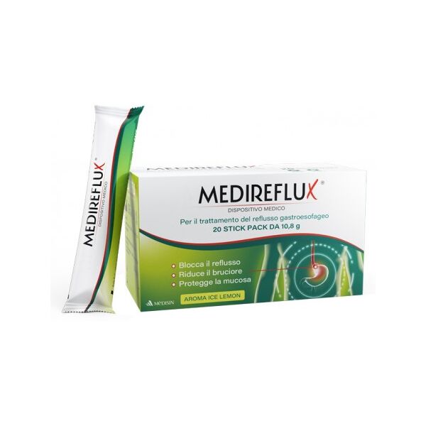 medisin medireflux trattamento del reflusso gastrico 20 stick aroma ice lemon