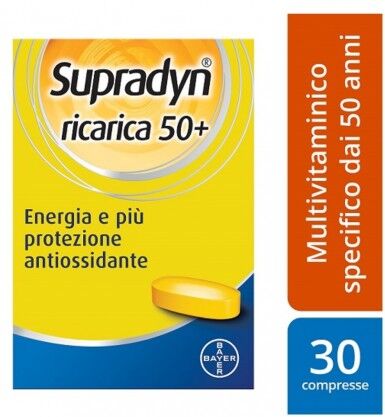 supradyn ricarica 50+ - integratore di vitamine e minerali per over 50 - 30 compresse