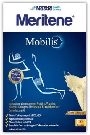 NESTLE' IT.SPA(HEALTHCARE NU.) Meritene Mobilis Vaniglia 10 Bustine - Integratore per Articolazioni, Ossa e Muscoli