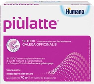 Humana Piùlatte Plus 14 Bustine - Integratore Alimentare per l'Allattamento