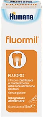 Humana Fluormil Gocce 15 ml - Integratore di Fluoro per Bambini