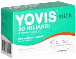 Alfasigma Yovis Stick 50 miliardi di fermenti lattici vivi ad azione probiotica 10 bustine